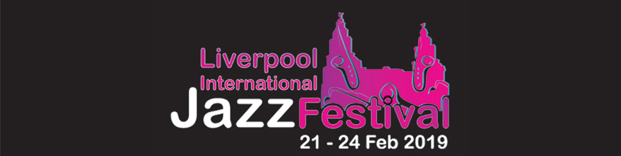 black background with purple jazz festival letters